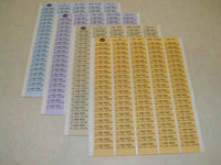 X-Ray Date Labels,  	  20 Per Weekday, 0 Per Weekend Day.